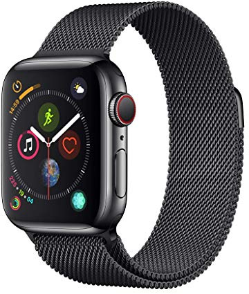 Apple Watch Series 4 (GPS + Cellular, 40mm) - Space Black Stainless Steel Case with Space Black Milanese Loop
