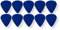 12 Stück DKB Gitarren Plektren 0,71 mm Picks Pleks Plektrum Blau Musik Zubehör