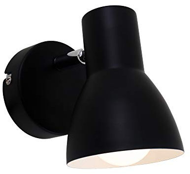 Briloner Leuchten Wandleuchte, Wandspot, Strahler dreh-und schwenkbar, 1x E14, max. 25 Watt, Retro,Schwarz, 80x130mm (DxA)