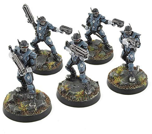 War World Gaming Futuristic Law Enforcement Officers Full Set – 28mm Heroic Scale Sci-Fi Wargame Miniatures Figures Model Painting Minis Police Enforcer Wargaming