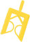 Cale Fourchette, 33mm x 40mm x 5mm, Jaune, Lot de 1000
