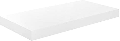 vidaXL Wandregal Schwebend Hängeregal Wandboard Bücherregal Schweberegal Regalbrett CD DVD Regal Dekoregal Hochglanz-Weiß 50x23x3,8cm MDF