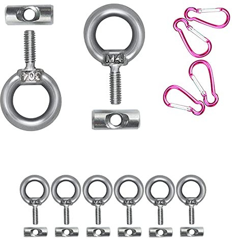 Ganci per Binario di Tenda Parasole, 4 pcs Moschettone per Tenda da Sole Accessori Tendalino Gancio Esterno per Camper e Roulotte (6)