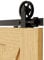 Herrajes Puertas Correderas 203cm Rieles Kit Puerta Corredera Negro para 1 Puerta Corredera Madera 101cm Ancho, Central Rueda T-forma