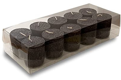 ONE GOODLIFE | Duftkerzen Geschenkset - Kerzen Set als Geschenk | 10 Stück Wachskerzen aus Stearin - Farbe Schwarz | Aroma-Kerzen zu Weihnachten oder für die Aromatherapie | (Opium)