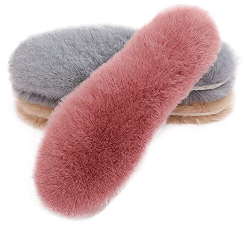 LUMoony 5 Paar 5 Farben Einlegesohlen Schaffell Lammwollmischung Schuheinlagen für Damen Herren Warm Think Fuzzy Wool Schuheinlagen Dicke Schaffell-Fleece-Einlegesohlen