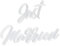 Miss Lovely Bügel-Bild JUST Married DIY Schriftzug zum Aufbügeln in weiß für Junggesellinnen-Abschied JGA-Party Frauen Accessoires Hochzeit Hochzeits-Dekoration Party-Zubehör Deko Braut & Bräutigam
