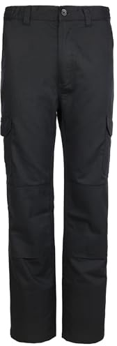 FORT - Short Workforce Trouser - Mens Work Trousers - Comfortable & Durable - Mens Trousers - Mens Cargo Trousers - Work Trousers Men - Elasticated Work Trousers for Men Black