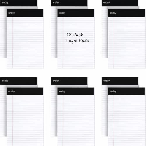 Emraw White Jr. Perforated Edge Legal Ruled Universal 50 Sheets Letter Writing Pad- 50 Ct. 5 x 8 inch (Pack of 12)