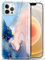 luolnh iPhone 12 Pro Max Case,iPhone 12 Pro Max Case for Girls Women,Gold Glitter Sparkle Marble Design Shockproof Soft Silicone Rubber TPU Bumper Cover Skin Phone Case (Aqua Pink)