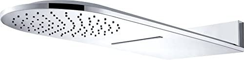 Saqu Kopfbrause Wasserfall 25x60 cm - Chrom - Regendusche Duschkopf