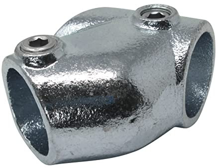 SO-TOOLS® Temperguss T-Stück 30°- 60° für 26,9 mm Rohr, verstellbar für den Bau von Handläufen in der Schräge