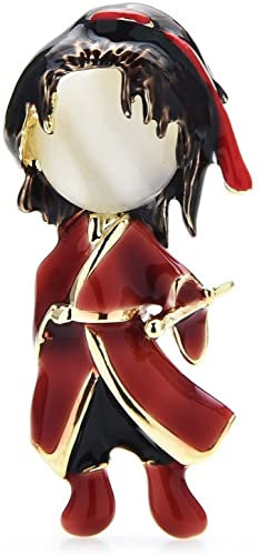 ZEDARO Broche Accessoire Femme Ancienne Opale Dame Broches Femmes Unisexe émail Figure fête décontracté Broche Broches Cadeaux