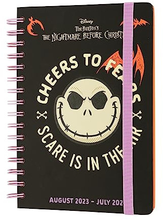 Grupo Erik Schulplaner 2023 2024 A5 Disney The Nightmare Before Christmas Kalender 2024 Buchkalender - Terminkalender 2024 A5 - Schulplaner 2023 2024 - Schülerkalender 2023 2024 Ringbuch A5