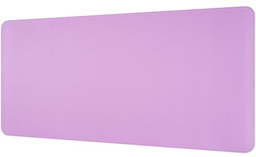 Laokiiy Schreibtischunterlage, doppelseitige Schreibtischunterlage, großes Mauspad für den Schreibtisch, Naturkork & PU-Leder, rutschfeste wasserdichte Schreibtischmatten für Büro und Zuhause (Lila,