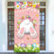 Türabdeckung Frohe Ostern 203x91cm - Ostern Hintergrund Hängen Banner Osterdeko - Happy Easter Tür Abdeckung Niedliche Osterhase Osterei Türbanner Türvorhang Haustür Veranda Banner Deko (G, onesize)