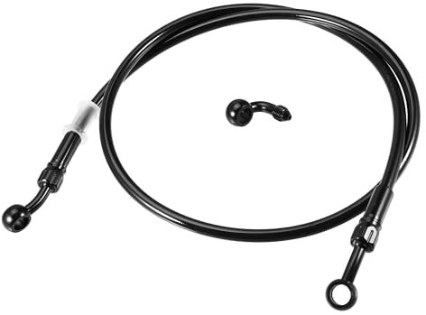 Hihaha Bremsleitung Motorrad Hydraulische Bremsleitung Ölschlauchrohr mit Banjo/Innen für ATV Motorrad Motocross/Langlebig 100cm Länge / 1 Satz