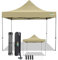 COBIZI Faltpavillon 3x3 Wasserdicht Stabil Winterfest ohne Seitenwand,Pop Up Pavillon Partyzelt,Sonnenschutz Gartenpavillon,Pavillon Faltbar mit Handtasche(3 mal 3m Khaki)
