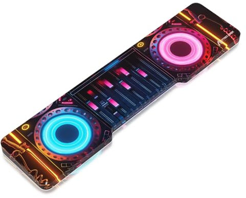 ATTACK SHARK 68 Keys CNC Acrylic Keyboard Wrist Rest,Transparent Palm Rest, 60% Layout Gaming Mechanical Keyboard Wrist Rest, Ergonomic Wrist Support for Offices, Homes, Anti-Slip Base -Colourful Pink
