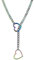 Tseonmis Herz-O-Ring-Schlupfkette für Damen, Loveshackles-Herz-Schlupfkette, Herz-Schlupfkette für Damen, verstellbare Lasso-Herzkette, Y-Halskette aus Edelstahl für Frauen (Colorful)