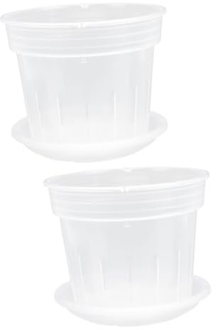 INOOMP 2sets Per Drenaggio Contenitori Giardinaggio Per Phalaenopsis e Sottovaso Design e Traspirante e
