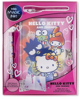 Kids Licensing Hello Kitty - Diario secreto para niñas con bolígrafo iluminado y adorno