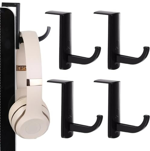 ZDL Soporte para Auriculares,Soporte de Auriculares Gancho Adhesivo,Gancho para Soporte de Auriculares,Universal Soporte Auriculares para Oficina,Escritorio,Pared,Mesa,Universal,Mantener Ordenado