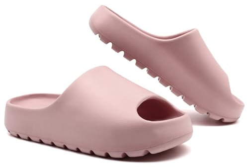 Uonesone Ciabatte donna uomo estive da Spiaggia Pantofole, Ultra Morbido Doccia Bagno Antiscivolo Asciugatura Rapida Punta Aperta Super Morbida Comoda Suola Spessa Sandali Scarpe(Rosa,44/45 EU)