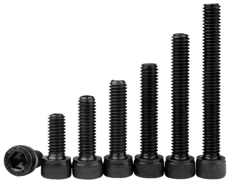 ORTAVA 10 Stück Zylinderschrauben mit Innensechskant, M8x40 Innensechskant Schrauben Vollgewinde DIN 912 / ISO 4762 Legierter Stahl (Schwarz)