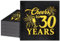 50 Stück 3-Lagige Servietten 30. Geburtstag, 25 x 25 cm Cocktailservietten Schwarz Gold Happy Birthday Servietten für Mann Frau 30 Geburtstag Deko
