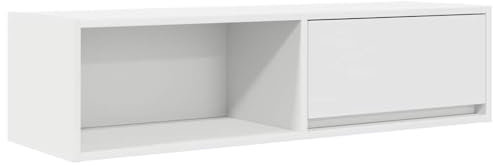 vidaXL Mueble de TV Blanco 100x31x25,5 cm Madera de ingeniería, Banco de TV, Mueble de Alta fidelidad, Centro de Entretenimiento, aparador de TV