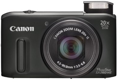 Canon Powershot SX260 HS Digital Camera - Black (12.1 MP, 20x Optical Zoom) 3.0 Inch LCD (Renewed)