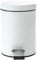 SAFRI 3 Litre Pedal Bin with Inner Bucket for Kitchen Bathroom Toilet Office Home Rubbish Soft-Close Lid Basket (White)