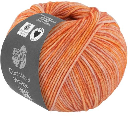 LANA GROSSA Cool Wool Vintage | Merinoklassiker mit Ton-in-Ton Farbeffekt | Handstrickgarn aus 100% Schurwolle (Merino extrafein) | 50g Wolle zum Stricken & Häkeln | 160m Garn FB 7385