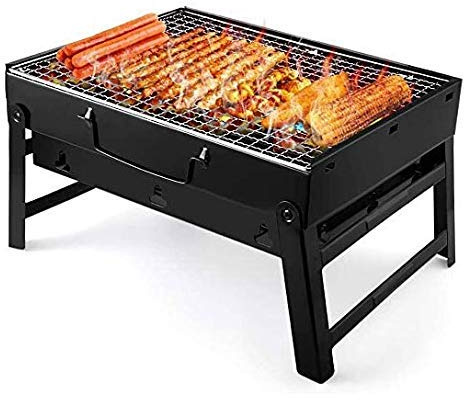 PVGYUJFD Grill, Tisch-Räucherofen for den Außenbereich, for Picknick, Garten, Terrasse, Camping, Reisen, 39,9 x 29, 7,4 cm