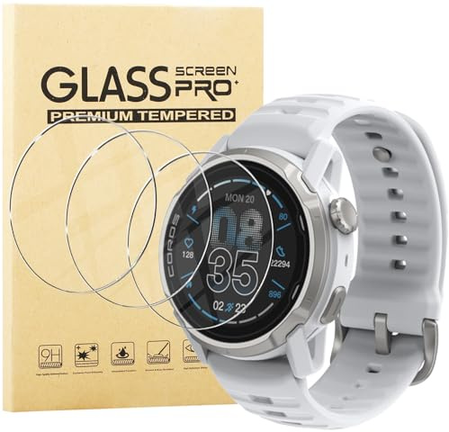 KUSINHOKA 3 Stück Schutzfolie für COROS APEX 4 42mm Displayschutz, HD Klar [Anti-Kratzen] Displayschutzfolie, Hohe Härte Schutzglas Vollständige Abdeckung Panzerfolie für COROS APEX 4 42mm