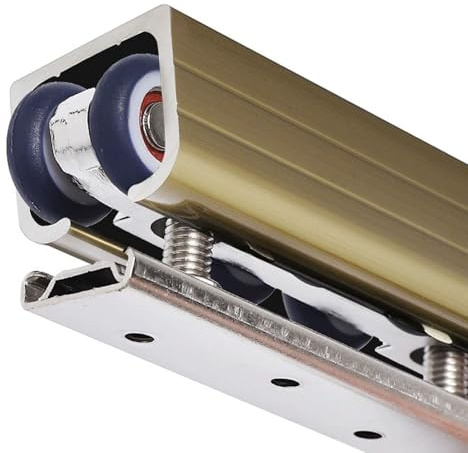 Binario per Porta Scorrevole Binario Singolo per Porta Scorrevole in Alluminio, Ferramenta per Porta a Battente con Montaggio(20m(65.6ft))
