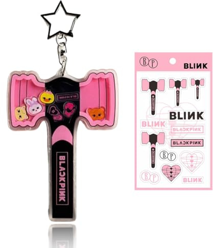 DEFGNOP Set de llavero y pegatina de Blackpink, Blackpink Merch para fans de Kpop para las fans