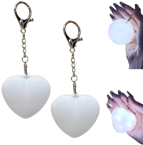 Dewppxi LED Handtaschenlicht mit Sensor Aufladbar, Herz Taschenlicht für Handtasche, Tragbare Automatisches Handtaschenlicht LED Aufladbar, Geschenke für Frauen, Mutter, Freunde (2A)