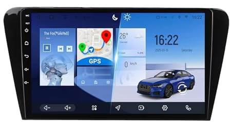 9 Pulgadas Doble DIN Android 15 Radio de Coche para Skoda Octavia 3 A7 2013-2018 con CarPlay Cámara de Respaldo Controles del Volante Bluetooth GPS Navi Enlace al Espejo(A1 1G+32G)