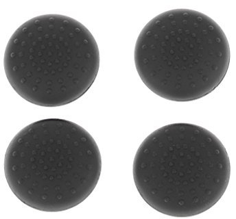 Gazechimp 2 Paires Bouchons Capuchons Couvre Joystick Protection pour Nintendo Switch Controller - noir
