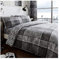 Gaveno Cavailia Luxury Denim Check Set with Duvet Cover and Pillow Case, Polyester-Cotton, Grey, King, 11149743