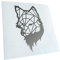 Kiwistar - Autoaufkleber - Polygon Fuchs Figur Tier Art - Silber - 16x10cm - Heckscheibe Auto Aufkleber wetterfest für Kfz LKW Mofa Truck - Sticker außen selbstklebend Tuning Zubehör für Fenster