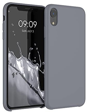 kwmobile Hülle kompatibel mit Apple iPhone XR Hülle - Silikon Handy Case - Handyhülle weiche Oberfläche - kabelloses Laden - Stone Dust