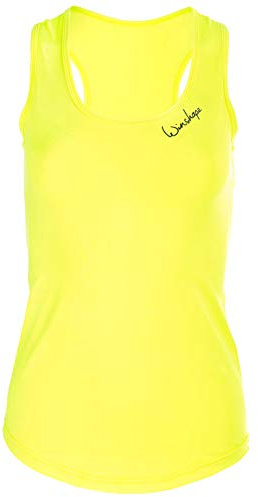 Winshape Damen Super leichtes Functional Tanktop AET104, Slim Style Fitness Yoga Pilates, Neon-Gelb, S