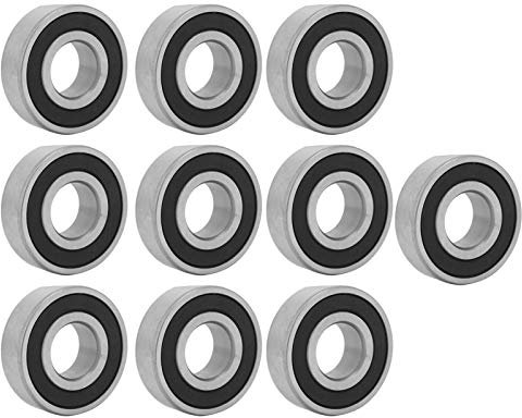 10 Stück Kugellager Rillenkugellagern 6203-2RS 17 x 40 mm geräuschloses langsam laufendes Stahllager stabile Leistung für DIY, Drehbänke, Motoren, 3D-Drucker