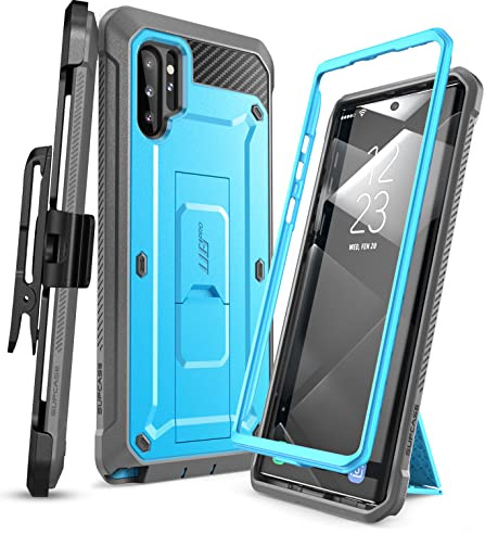 SUPCASE Handyhülle für Samsung Galaxy Note 10+ Plus Hülle Outdoor Case Bumper Schutzhülle Robust Cover [Unicorn Beetle Pro] OHNE Displayschutz mit Gürtelclip und Ständer 6.8 Zoll 2019 Ausgabe (Blau)