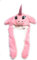Coole Jungen Mädchen Kinder bewegliche Pop-Up-Ohr-Tiermütze – Festival-Geschenke Weihnachten (Einhorn-Rosa)