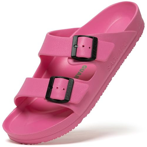 SAGUARO Pantofole per Uomo Confortevole Traspirante Sandali da Spiaggia Antiscivolo Ciabatte da Spiaggia per Le Donne Classic Casual Mules, Clog Rosa 37