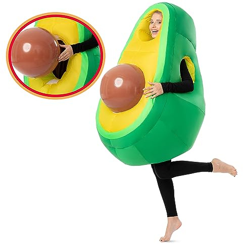 Spooktacular Creations Aufblasbares Kostüm Avocado, Frauen Deluxe Halloween aufblasbares Kostüm, Erwachsene Größe